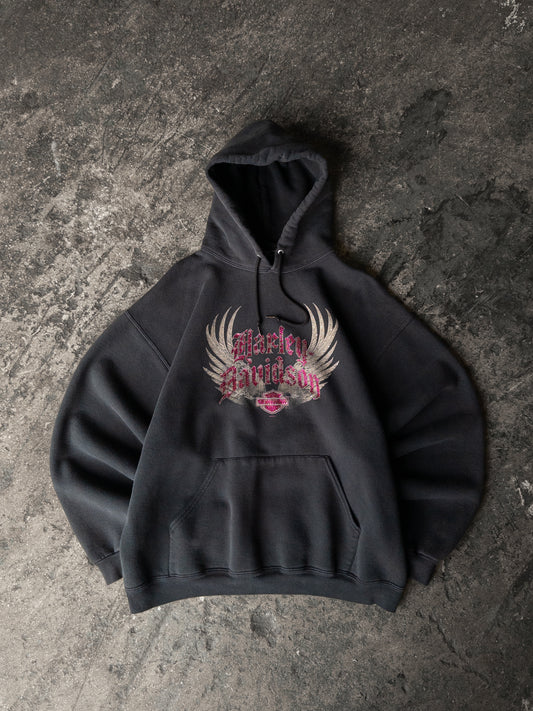 Vintage 2000s Harley Davidson Rhinestone Hoodie - XL