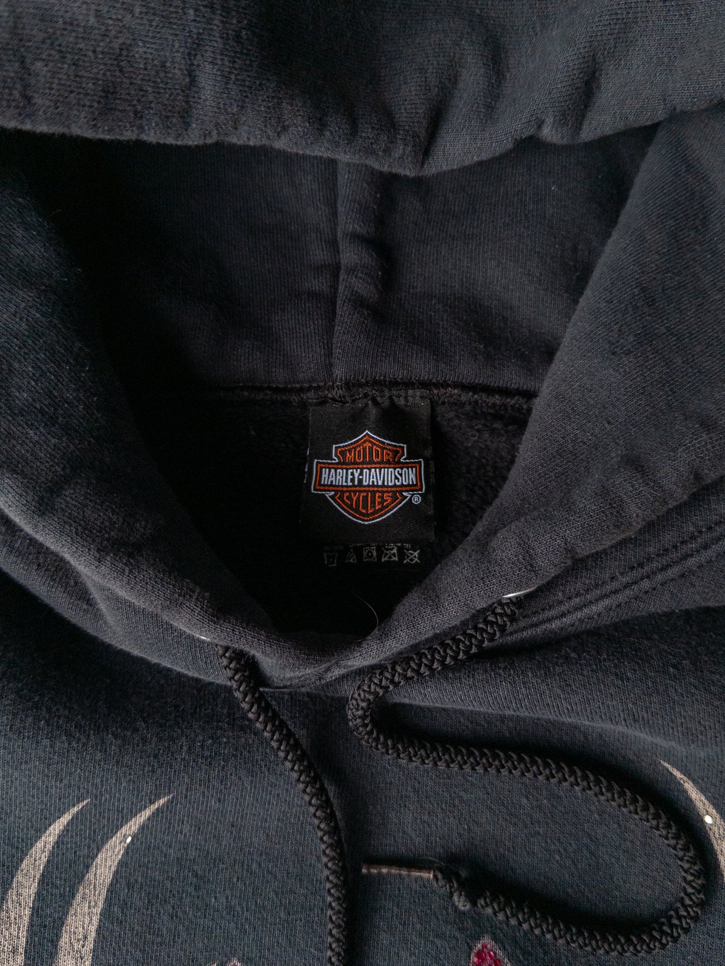 Vintage 2000s Harley Davidson Rhinestone Hoodie - XL