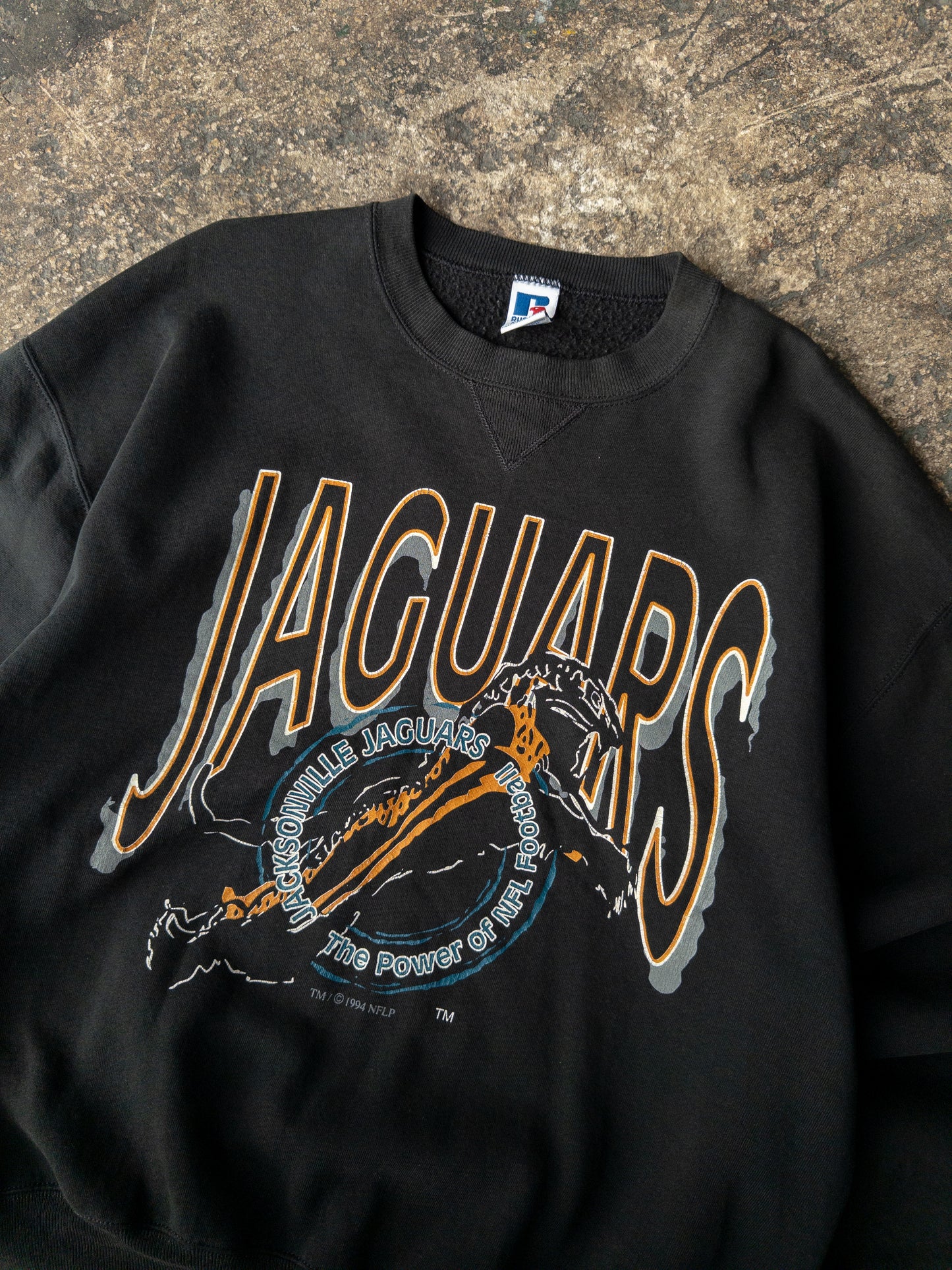 Vintage 90s Russell Athletic Jacksonville Jaguars Banned Logo Crewneck - XL