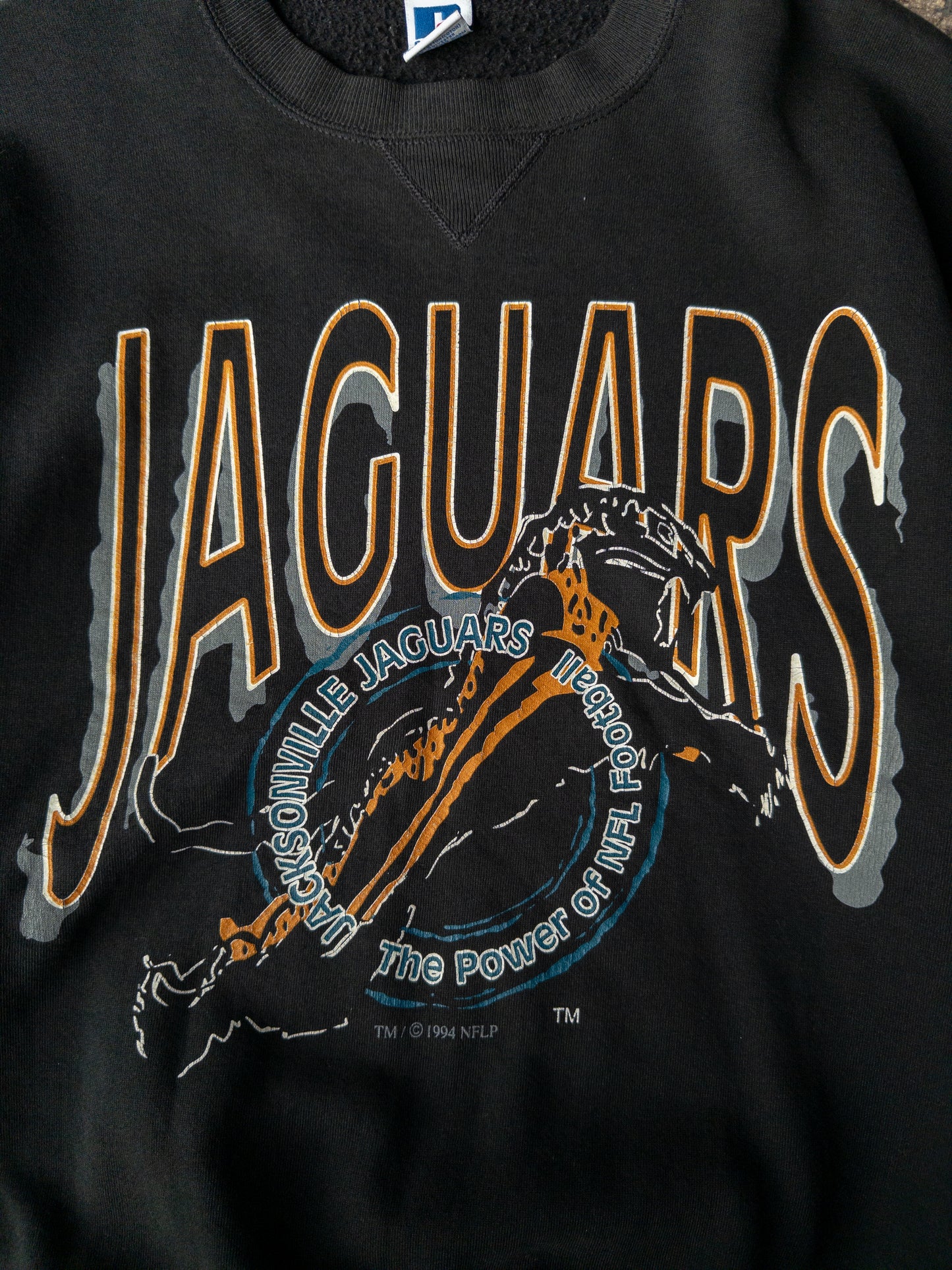 Vintage 90s Russell Athletic Jacksonville Jaguars Banned Logo Crewneck - XL