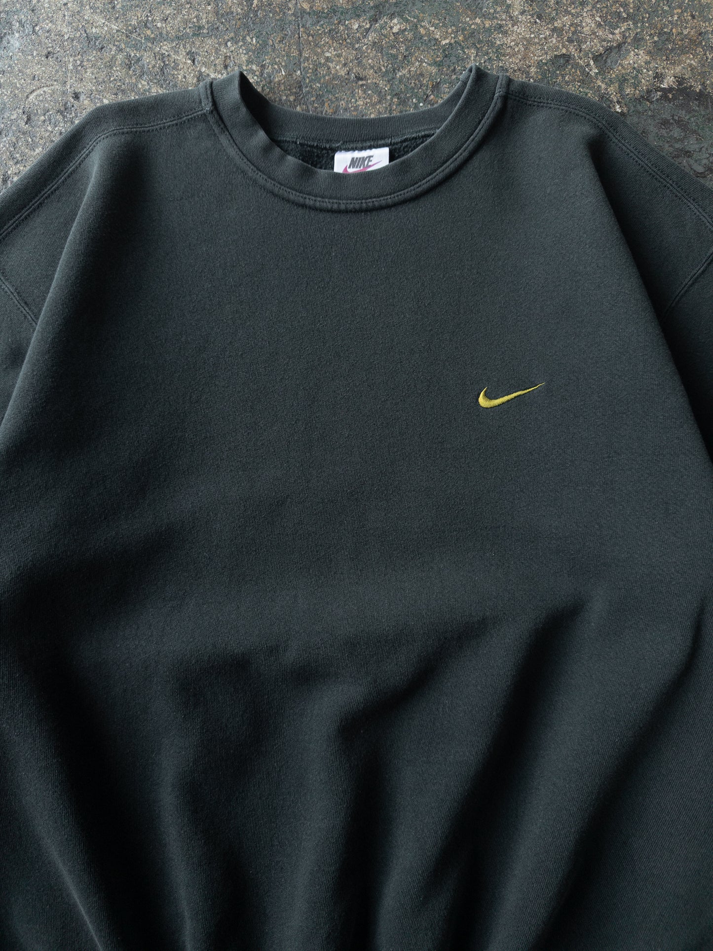 Vintage 90s Nike Faded Pine Green Swoosh Crewneck - XL