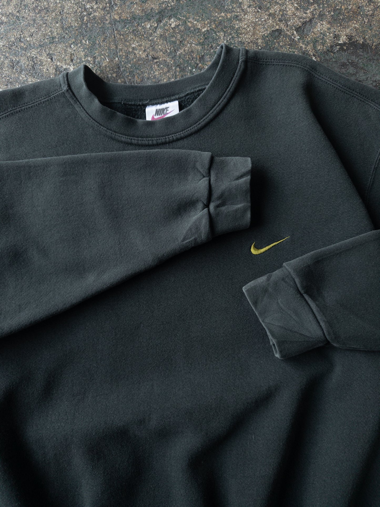 Vintage 90s Nike Faded Pine Green Swoosh Crewneck - XL