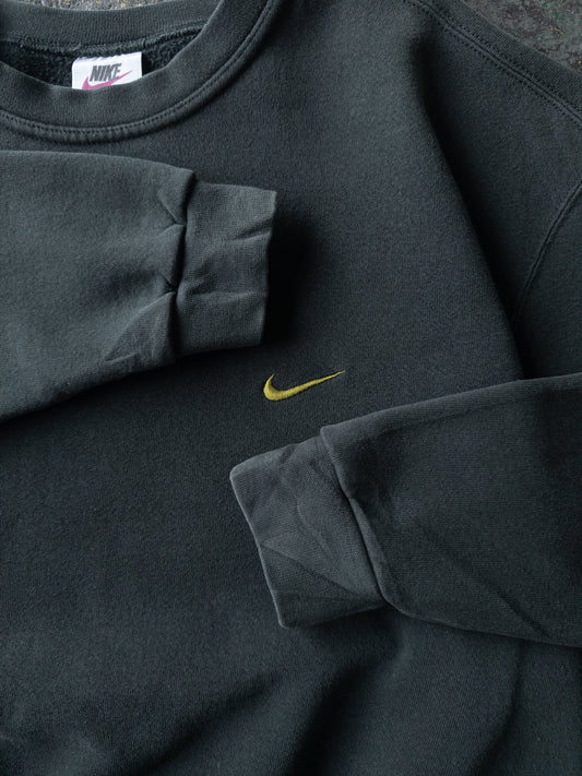 Vintage 90s Nike Faded Pine Green Swoosh Crewneck - XL