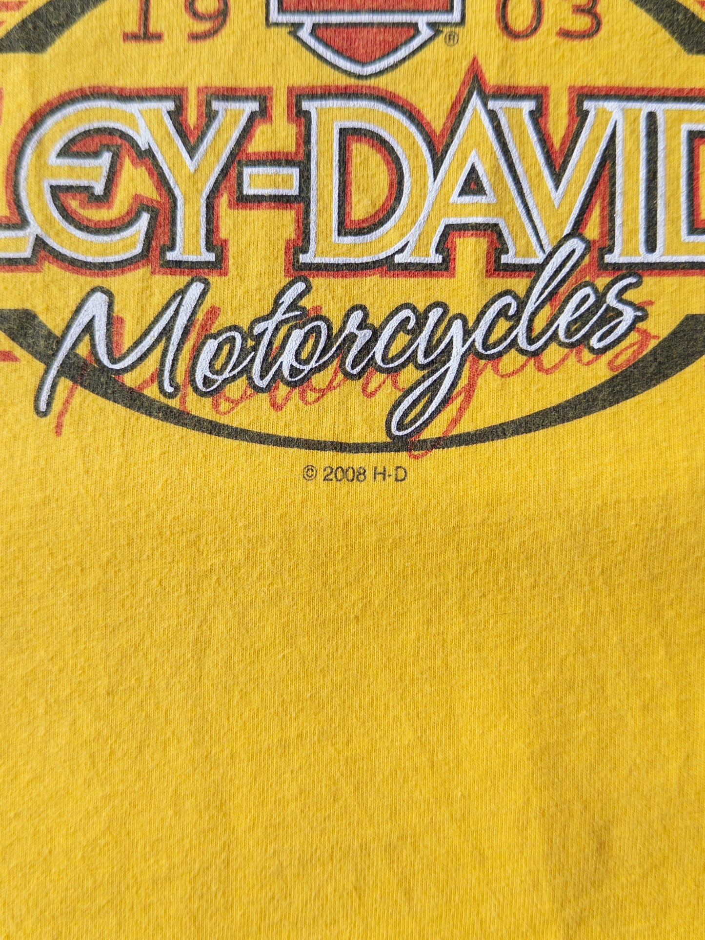 Vintage 2000s Harley Davidson Yellow Tee - XL