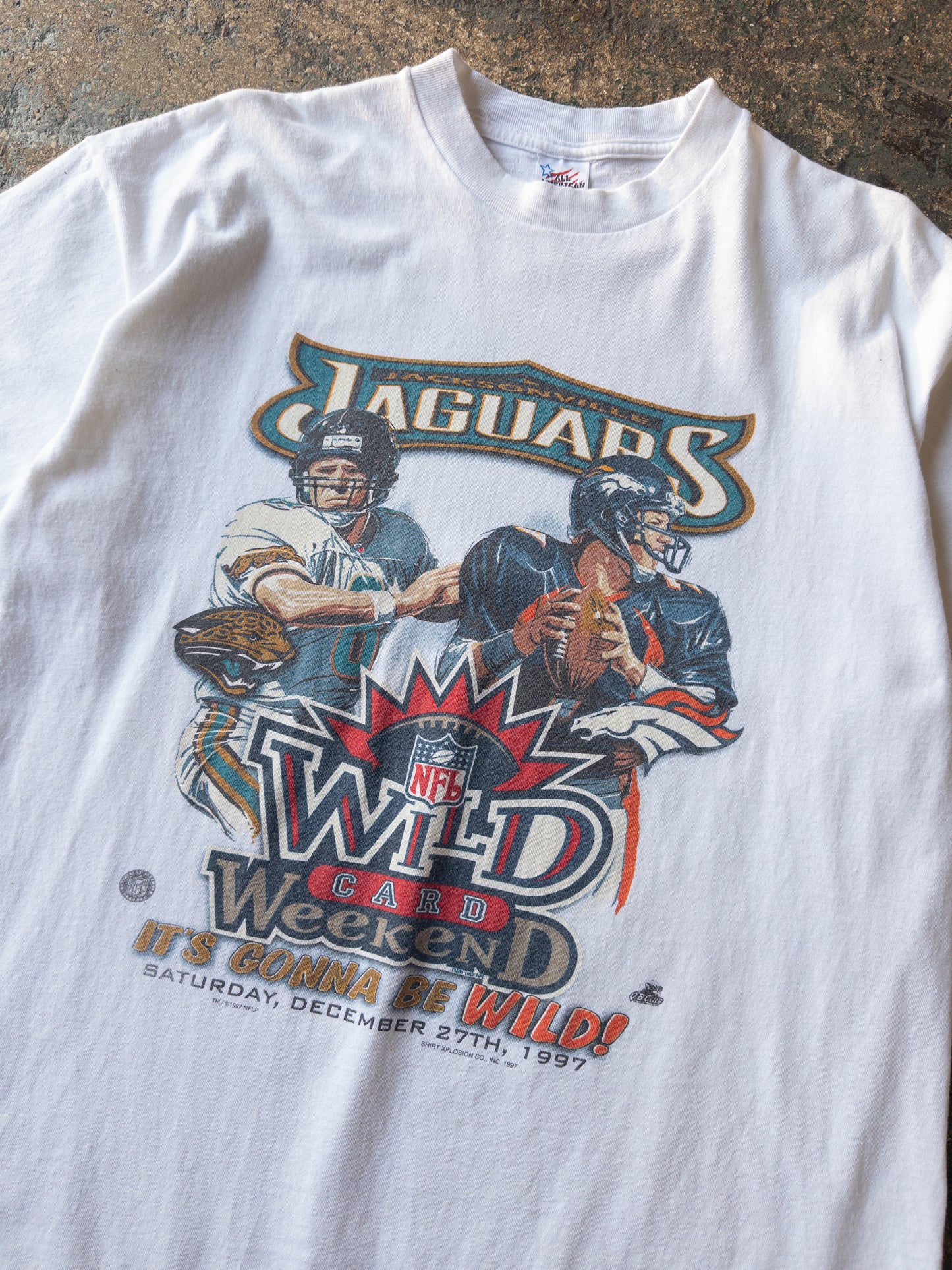 Vintage 90s Jacksonville Jaguars Wild Card Weekend Tee - XL