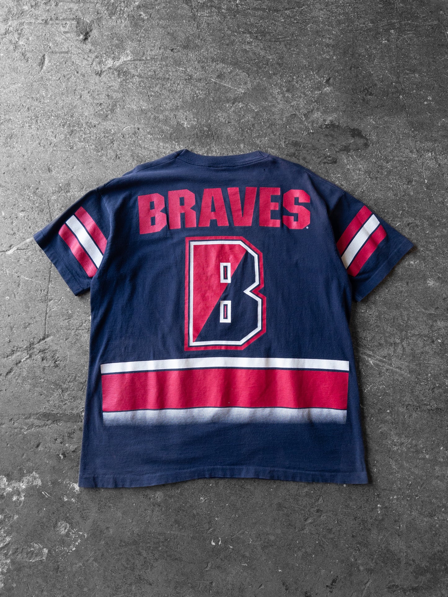 Vintage 90s Atlanta Braves AOP Salem Sportswear Tee - XL