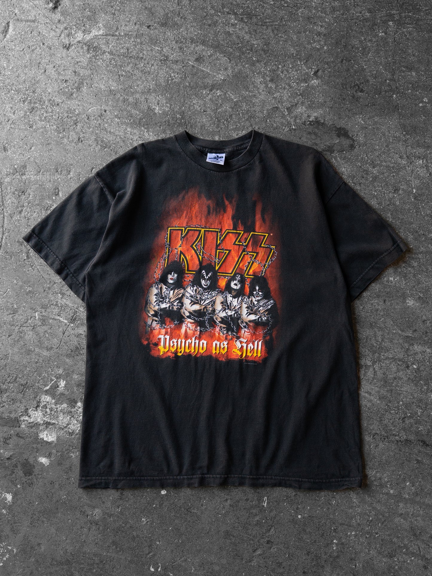 Vintage 90s Kiss Psycho As Hell Tee - XL