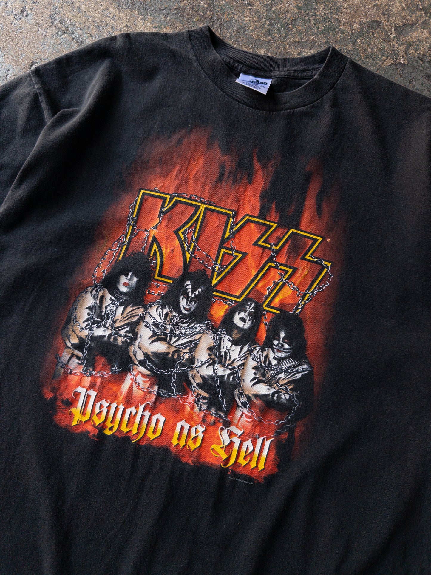 Vintage 90s Kiss Psycho As Hell Tee - XL