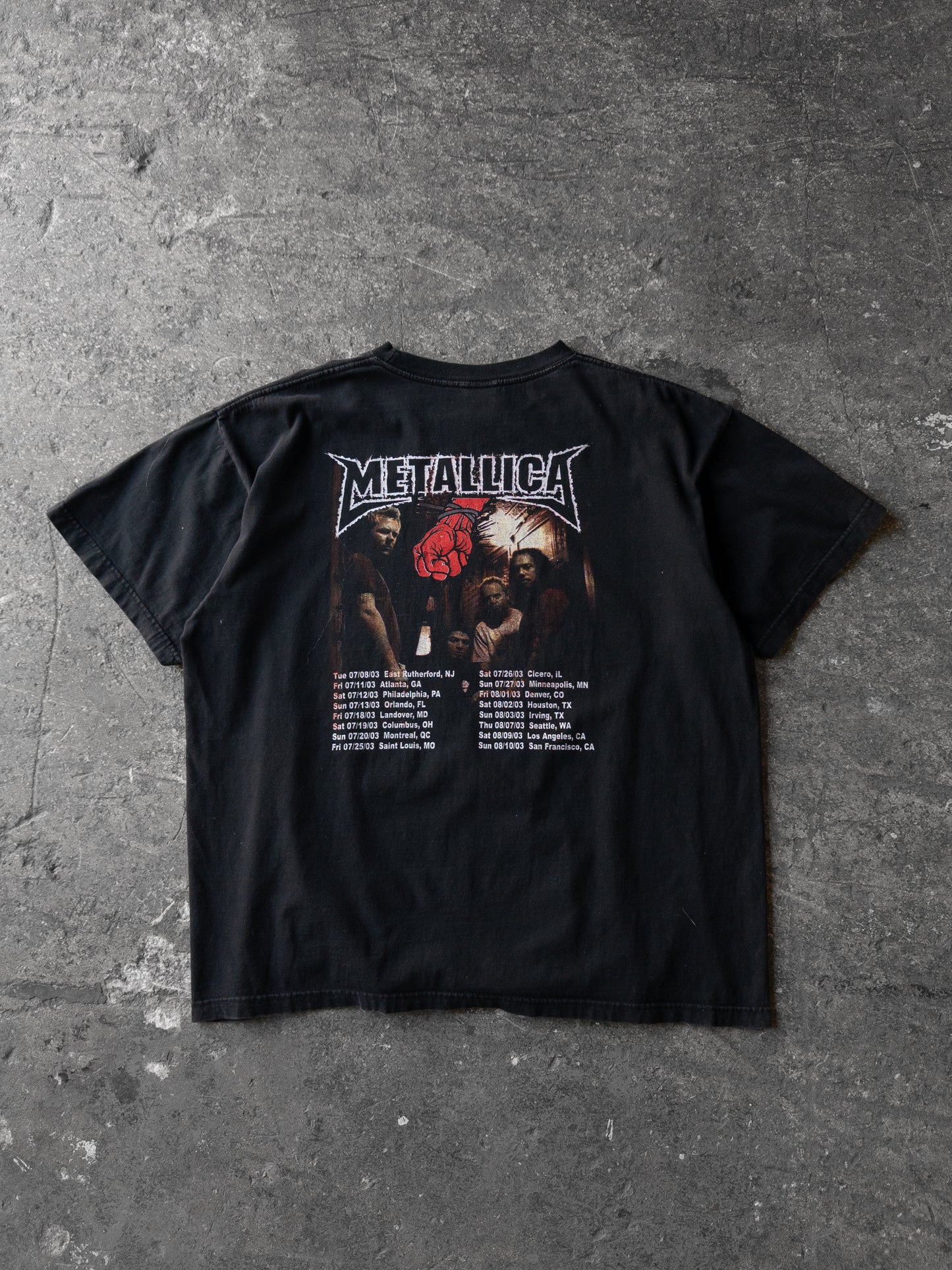 Vintage 2000s Metallica Tour Tee - XL