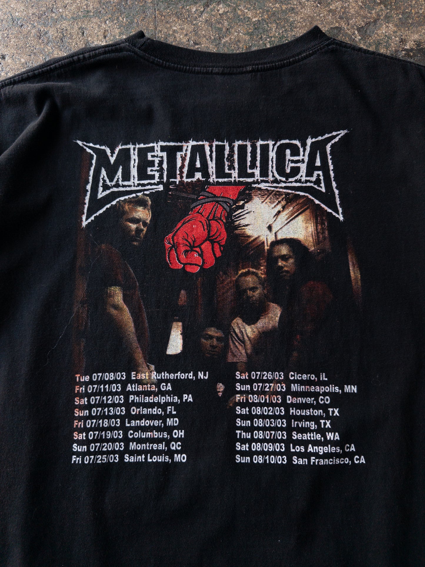 Vintage 2000s Metallica Tour Tee - XL