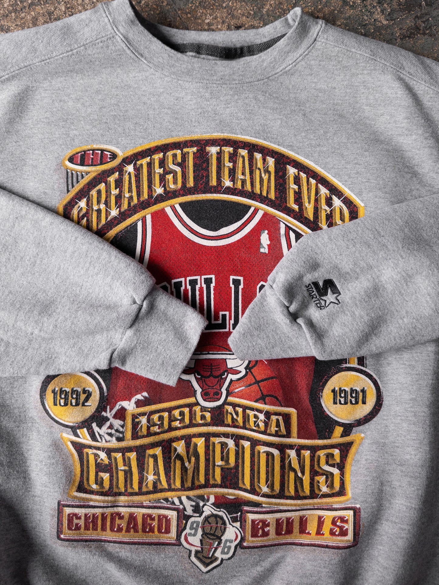 Vintage 90s Chicago Bulls NBA Champions Starter Crewneck - XL