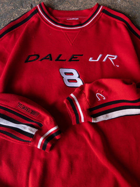 Vintage 2000s Dale Earnhardt Jr. Striped Crewneck - XXL