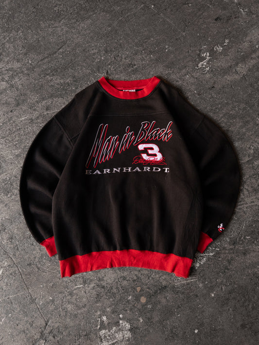 Vintage 90s Dale Earnhardt Jr. Man In Black Racing Crewneck - XXL
