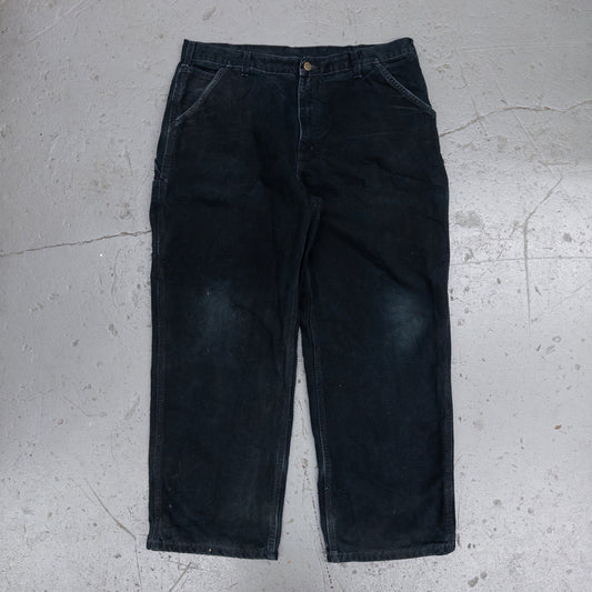 Vintage 2000s Carhartt Black Carpenter Pants - 38x30
