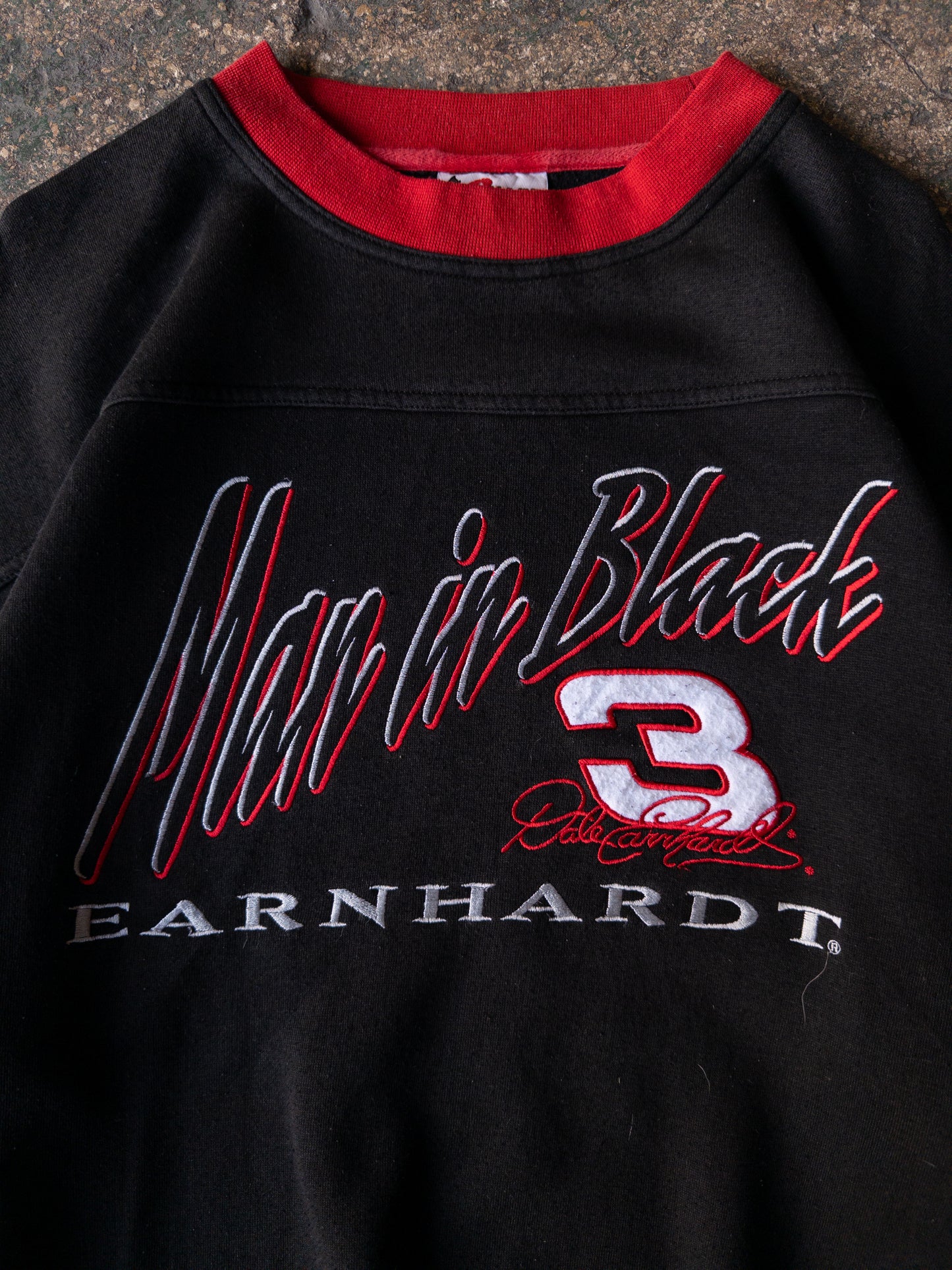 Vintage 90s Dale Earnhardt Jr. Man In Black Racing Crewneck - XXL